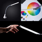 UnoPro™ Klemmleuchte – Hoher CRI 95+, Tageslicht-LED (6.000K, 1.150 Lux), blendfreier Schirm, 4 Helligkeitsstufen, flexibler Arm, stabile Klemme (Weiß)
