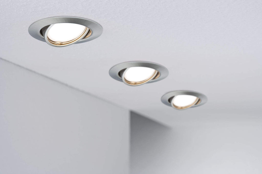 Paulmann Einbauleuchte LED Coin Base rund 5W Eisen IP23 sprühwassergeschützt 3er-Set schwenkbar