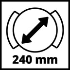Einhell Auto Poliermaschine CC-PO 90, 90 W, Polierteller 240 mm, 3700 min-1, 1 Textil- und 1 Synthetik - Polierhaube, 1 Stück, 2093173
