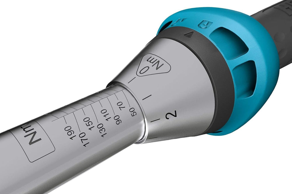 Hazet Drehmomentschlüssel 5123-3CT I Abtrieb: Vierkant 12,5 mm (1/2 Zoll), Toleranz: 3%, 32 Zähne (Betätigungswinkel 11,25 Grad) I Umschaltknarre für Auto und Fahrrad I 628 mm