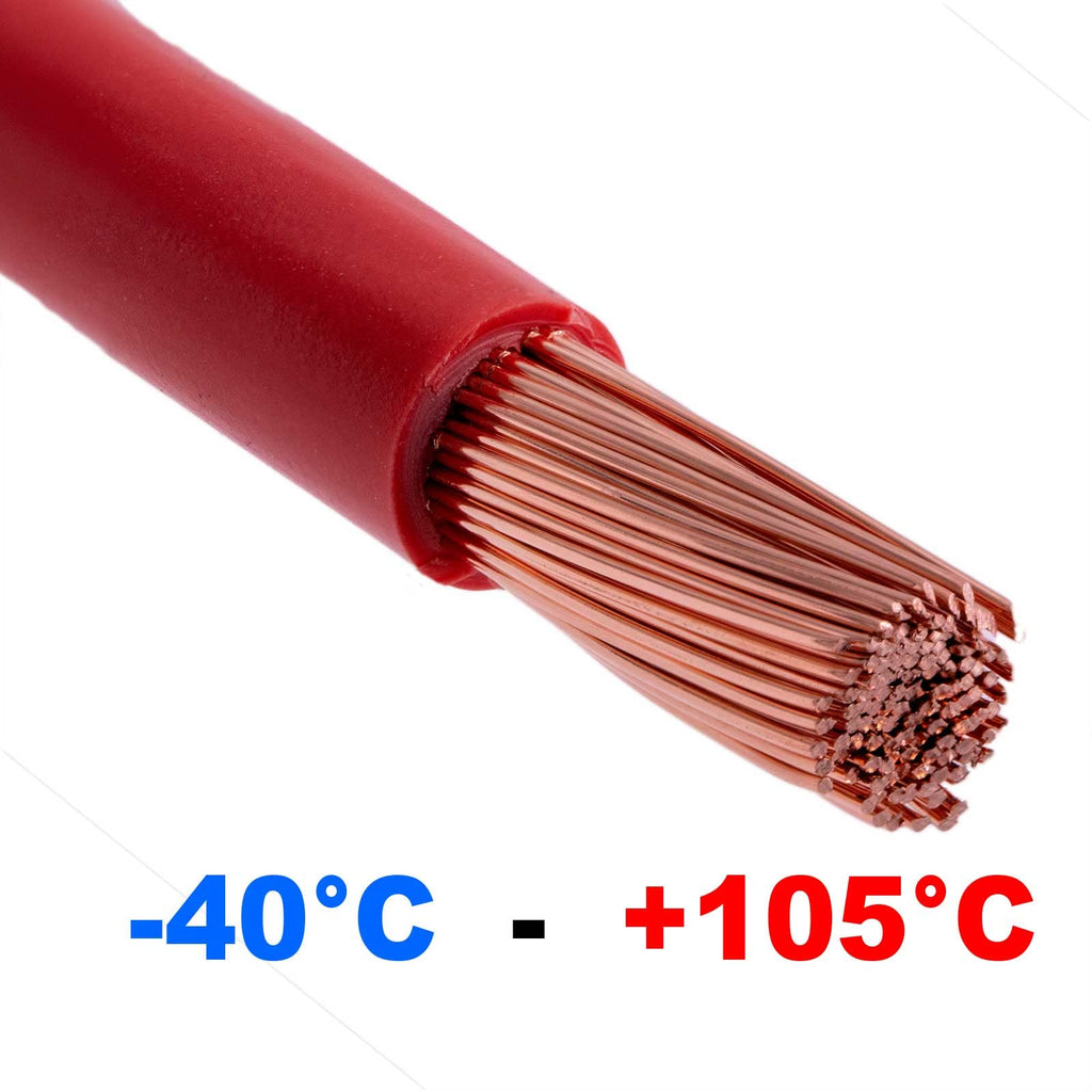 DCSk Fahrzeugleitung - 2,5mm² - 10m - FLRY B asymmetrisch - 2.5 mm² - KFZ Kabel Litze - Set Farbe rot/schwarz - 2 5mm2