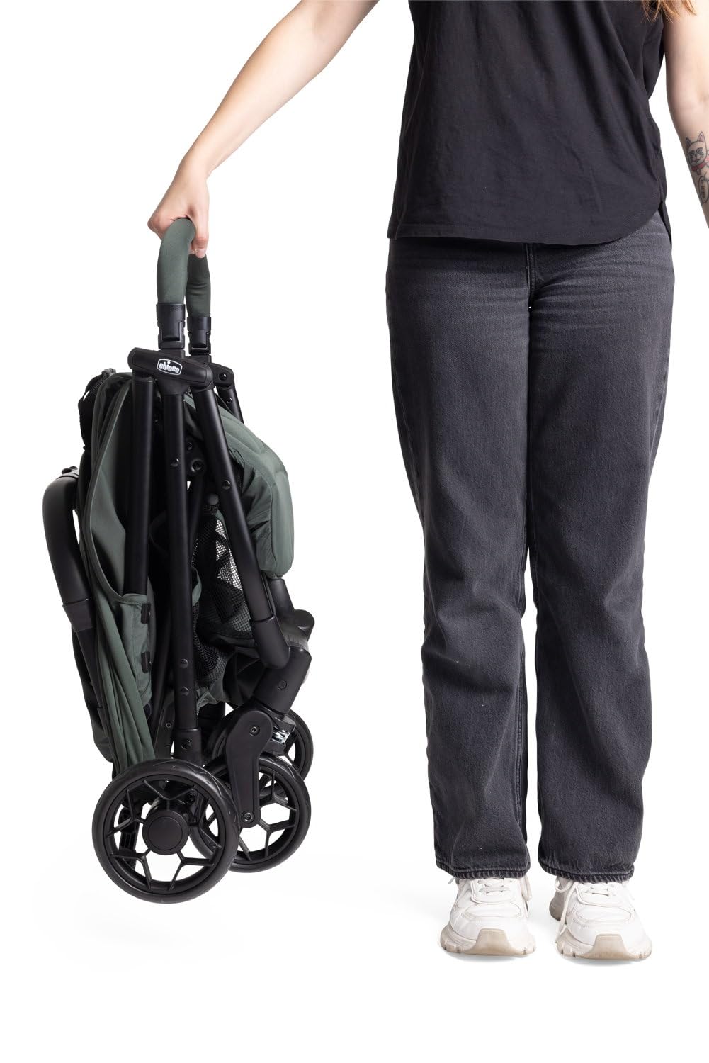 Chicco Urbino Kinderwagen Ab Geburt bis 4 Jahren (max. Belastbarkeit 25 kg), Praktisch und leicht, Zusammenklappbarer Buggy,Einhandverschluß, Verstellbare Rückenlehne und Fußstütze, Verdeck, Grün
