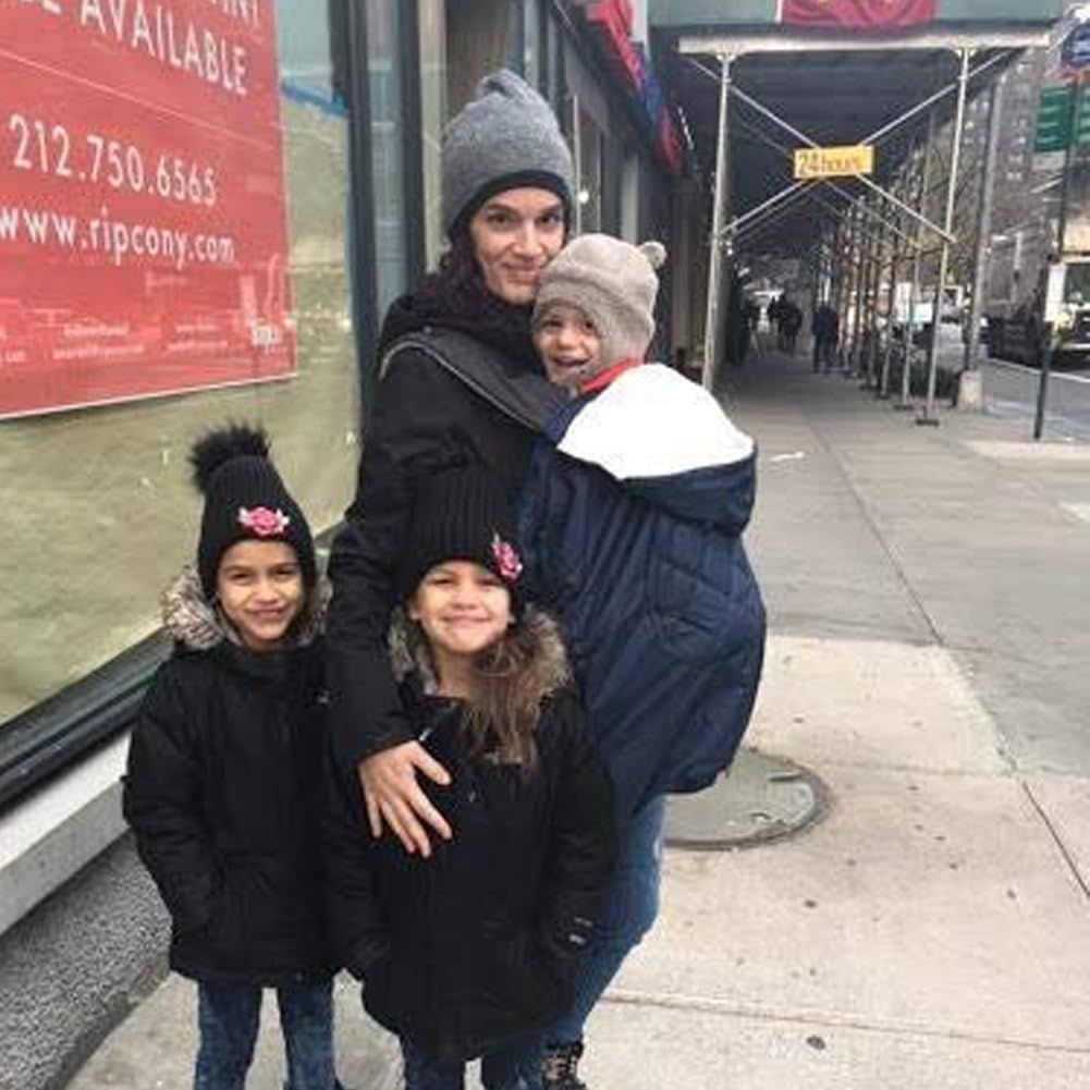 Bebear Winterbezug für Babytrage Warm Universal Hoodie Babytragebezug für alle Jahreszeiten(Black)