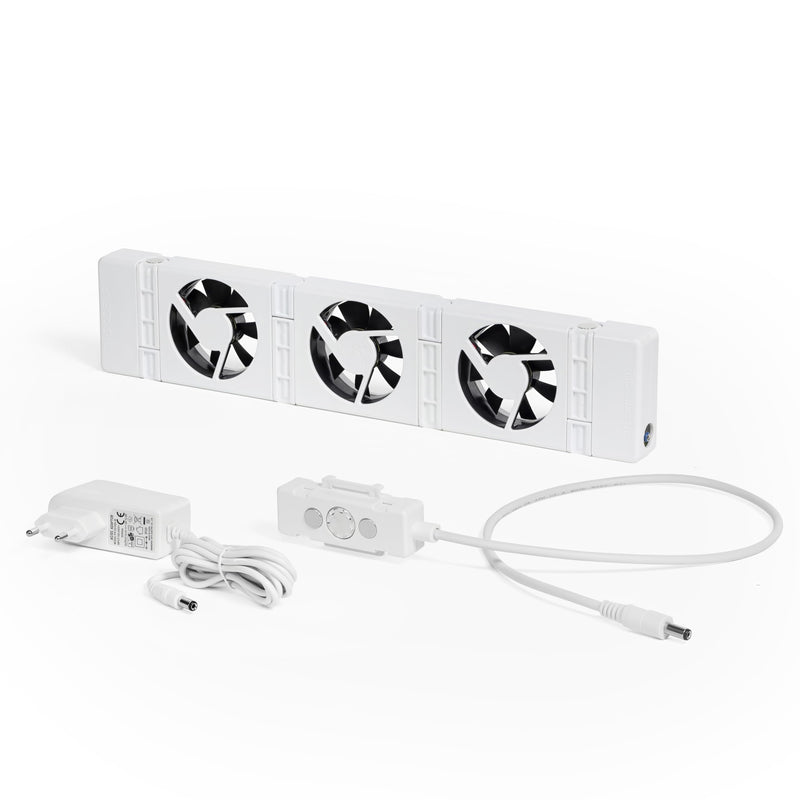 SpeedComfort Heizkörper Ventilator Mono Set – 1 Stück Heizkörperventilatoren - energieeffizienter Heizungsventilator - Bis zu 22% Energieeinsparung – Geräuscharm