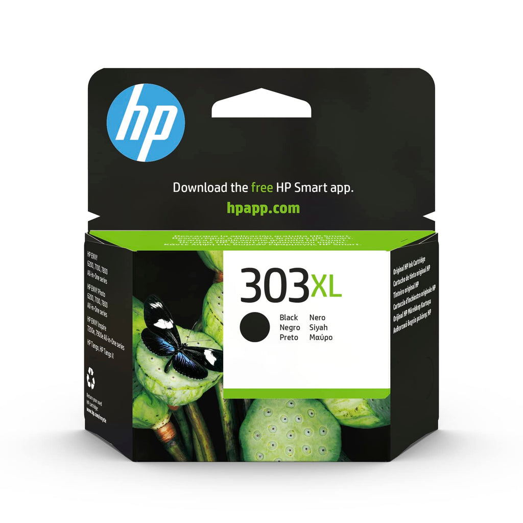 HP 303XL (T6N04AE) Original Druckerpatrone Schwarz mit hoher Reichweite für HP ENVY 6200, 7100, 7134, 7220e, 7221e, 7224e, 7800, 7900e HP Tango Printer