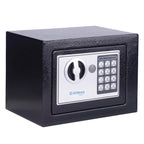 DONAU TECH Digitaler Mini Tresor 4,6L / 23 x 17 x 17 cm/Manuell-digitaler Elektronischer Safe Klein Möbeltresor/mit Digitaler Passwort & 2 Sicherheitsschlüssel Tresor/Schwarz
