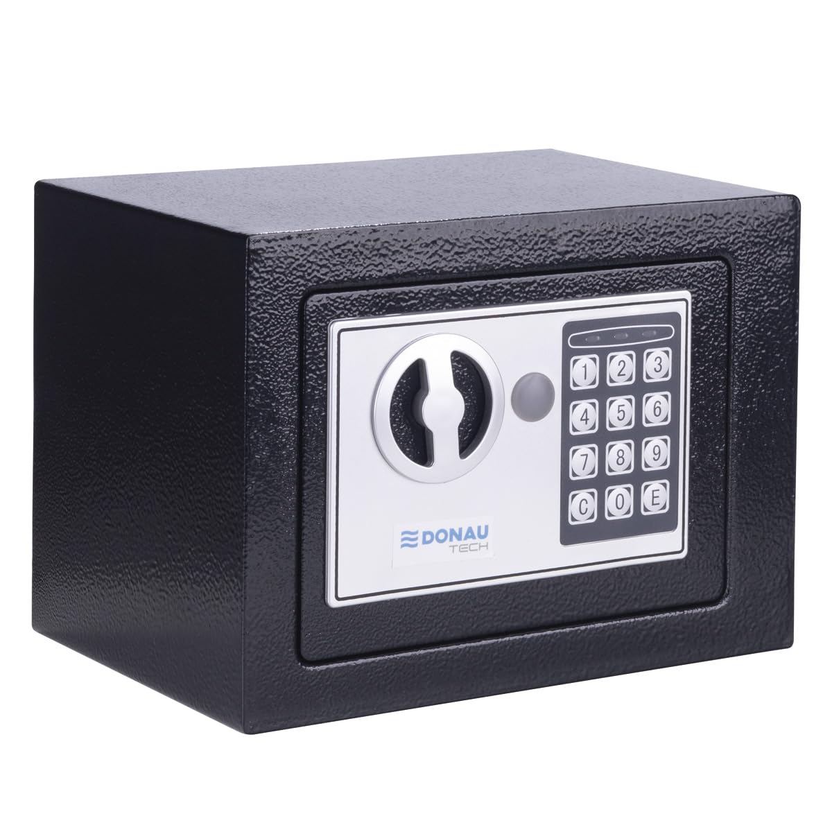 DONAU TECH Digitaler Mini Tresor 4,6L / 23 x 17 x 17 cm/Manuell-digitaler Elektronischer Safe Klein Möbeltresor/mit Digitaler Passwort & 2 Sicherheitsschlüssel Tresor/Schwarz