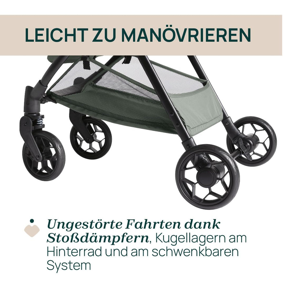 Chicco Urbino Kinderwagen Ab Geburt bis 4 Jahren (max. Belastbarkeit 25 kg), Praktisch und leicht, Zusammenklappbarer Buggy,Einhandverschluß, Verstellbare Rückenlehne und Fußstütze, Verdeck, Grün