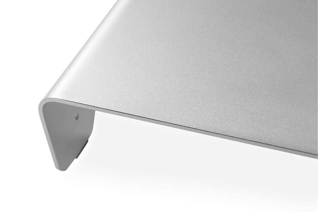 DIGITUS Designer Monitor-Erhöhung aus Aluminium - Bildschirm-Ständer - Traglast 10 kg - Nicht Rutschend - Silber
