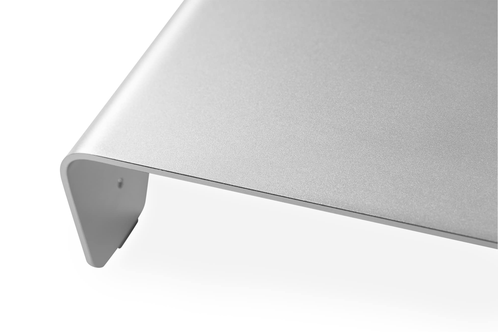 DIGITUS Designer Monitor-Erhöhung aus Aluminium - Bildschirm-Ständer - Traglast 10 kg - Nicht Rutschend - Silber
