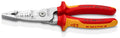 KNIPEX Multifunktions-Elektrikerzange metrisches Modell verchromt isoliert mit Mehrkomponenten-Hüllen, VDE-geprüft 200 mm, 13 76 200 ME