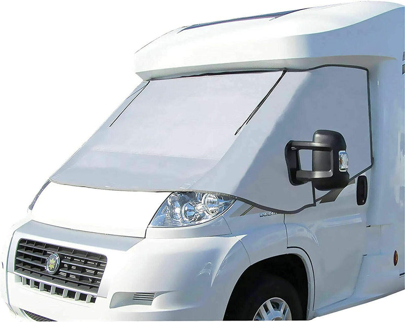 Außen Thermofenstermatte Silber Thermoschutz Abdeckung für FIAT Ducato, Peugeot Boxer, Citroen Jumper X250/290 von 2006-2025 Außenisoliermatte Wohnmobil Abdeckung Sonnenschutz