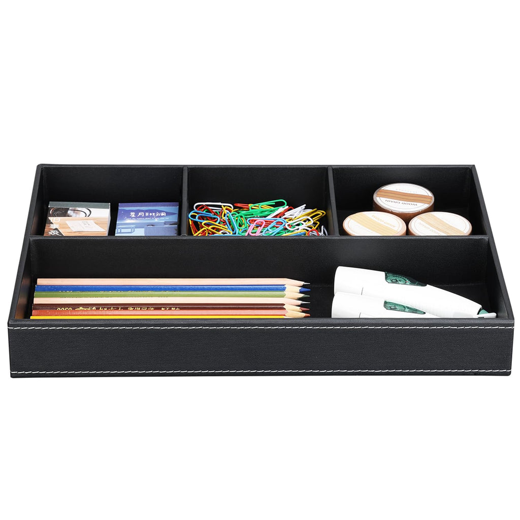 KINGFOM™ Leder Stiftablagen (Schwarz)