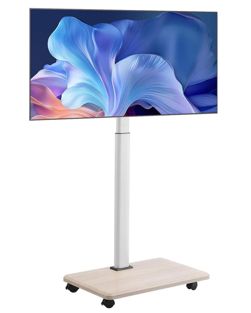 VEVOR rollbarer TV-Ständer TV-Wagen für 812,8-1778 mm TVs bis zu 45 kg, 25° Links-Rechts-Drehung & höhenverstellbare TV-Halterung mit Regal für Ecke Schlafzimmer Wohnzimmer (max. 600 x 400 mm)