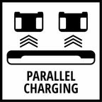 Original Einhell Ladegerät Power X-Twincharger 3A Power X-Change (Li-Ion, 18V, gleichzeitiges Laden von 2X 18V Akkus, permanente Akkuüberwachung + int. Lademanagement, 6-fache Zustands-LED-Anzeige)