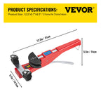 VEVOR Rohrbieger, 7 Matrizen 1/4-7/8 Zoll 6-22 mm Ratschen-Rohrbiegegerät-Set, 90°-Handrohrbieger mit Rückbiegevorsatz, 10 KN Biegekraft Handbiegemaschine