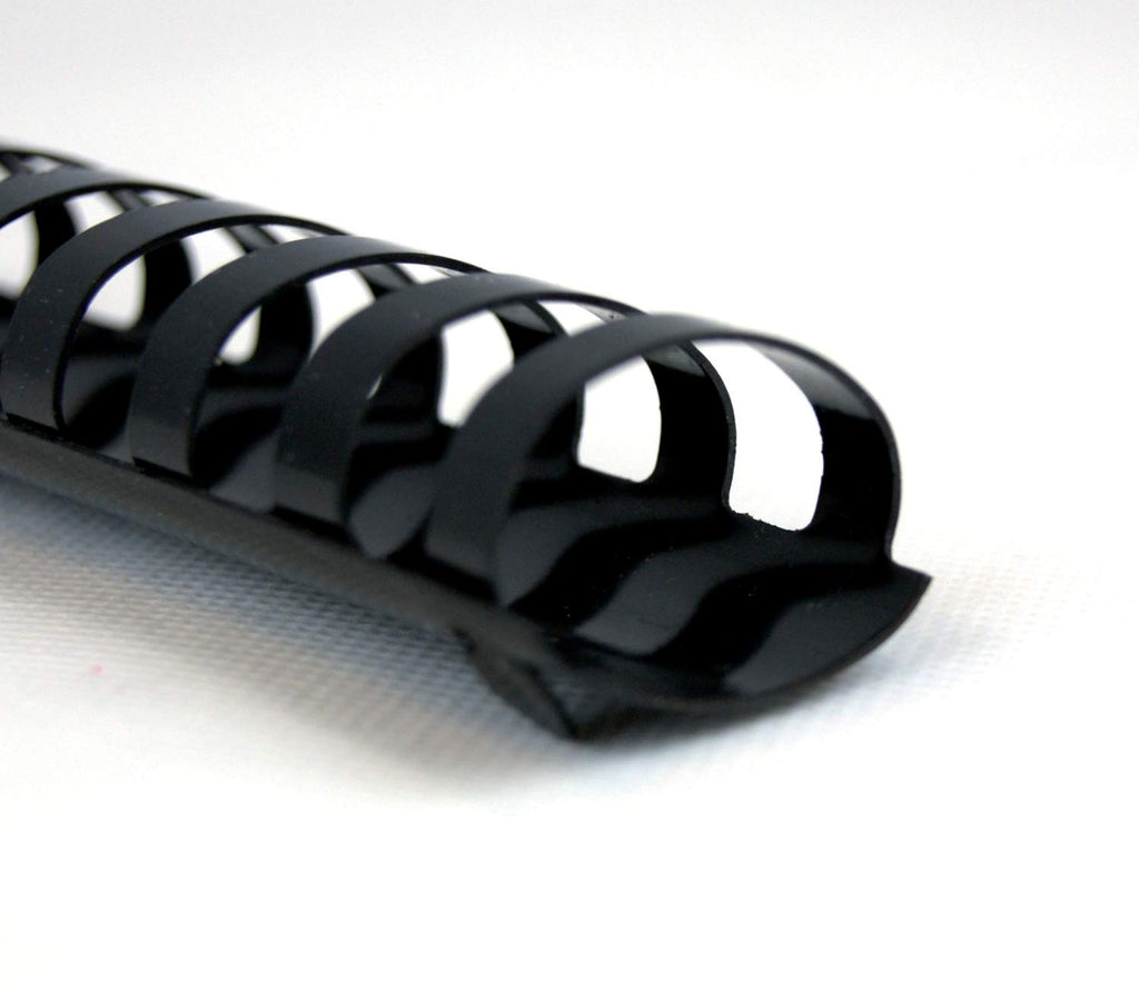 GBC 335000 Binderücken Plastik, A4, 21 Ringe, oval 32 mm, für 280 Blatt, schwarz (50 Stk)