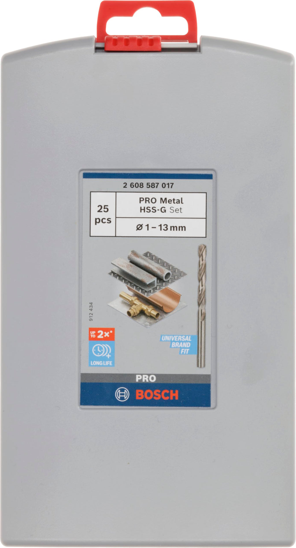 Bosch Professional 25tlg. ProBox Metallbohrer Set HSS-G (geschliffen, Zubehör Bohrschrauber und Bohrständer), Durchmesser: 1.0 - 13.0