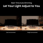 BenQ ScreenBar Pro LED Monitor Lampe – blendfreies Licht, automatisches Ein-/Ausschalten, universelle Klemme, ultrabreite Beleuchtung, einstellbare Farbtemperatur & Helligkeit, Auto-Dimmen, Schwarz