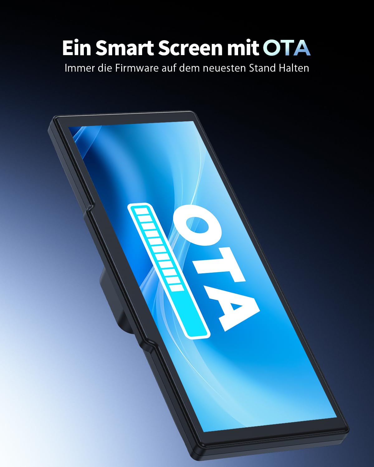 Krunia 8.1" Kabelloser Tragbarer 60FPS CarPlay-Bildschirm für Apple CarPlay & Android Auto, OTA-Updates, Rückfahrkamera, Mirror Link, Bluetooth, Sprachsteuerung, GPS-Navigation