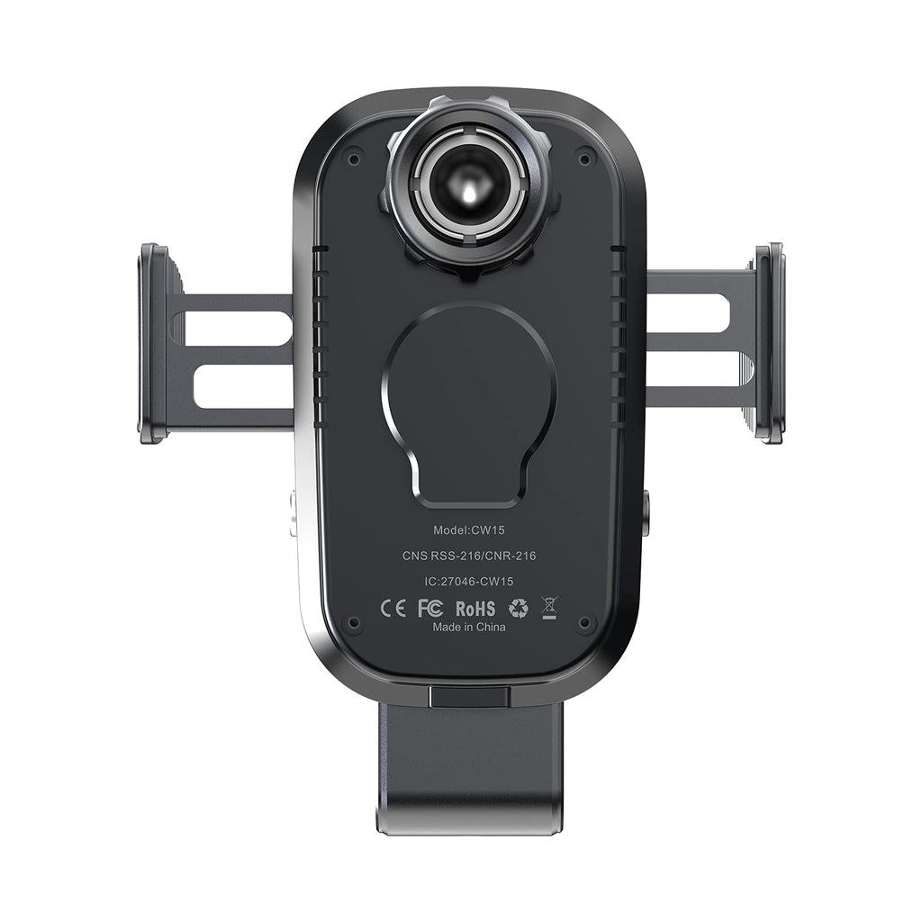 Auckly 15W Fast Wireless Charger Auto Handyhalterung Mit Ladefunktion Automatischer Induktion Motor Betrieb Qi Ladestation Auto Kfz Handy Halterung Auto Lüftung für iPhone Samsung Huawei LG usw
