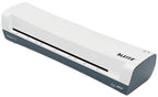 Leitz iLAM Home A3 Laminiergerät, Für 75 bis 125 mic Laminierfolien, 3 Minuten Aufwärmzeit, Inkl. Starterkit mit 5 Folien, Ideal für den Einsatz Zuhause, Home Office & Schule, Weiß, 74320001