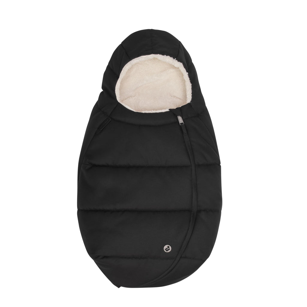 Maxi-Cosi kuschelig weicher 2-in-1 Fußsack, geeignet für alle Maxi-Cosi Kinderwagen, auch als Sitzpolster verwendbar, Twillic Black