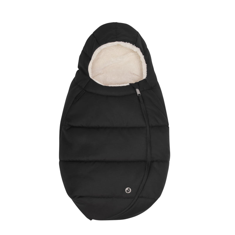 Maxi-Cosi kuschelig weicher 2-in-1 Fußsack, geeignet für alle Maxi-Cosi Kinderwagen, auch als Sitzpolster verwendbar, Twillic Black