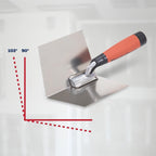Marshalltown 23D 4 x 5 Trockenwand Eckkelle-DuraSoft Griff, Silber