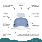 Kindsgut Kinder-Töpfchen, Babytopf WC/Klo, kinderfreundliches Wal-Design und dezente Farben, Toiletten-Training, Taubenblau