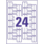 AVERY Zweckform L7950-20 Kabeletiketten (60x40 mm auf DIN A4, Laser, extrem stark selbstklebend, reißfest, bedruckbare Klebefolie ideal zum Kennzeichnen von Kabeln) 480 Aufkleber auf 20 Blatt weiß