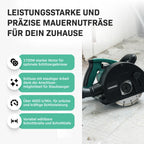 VONROC Schlitzfräse Mauernutfräse mit Absaugung [1700W] - Nutfräser für Kabelnut [14/19/29mm] - Schlitzmaschine 150mm mit Schnittiefe [4-40mm] inklusive 4 Diamantscheiben