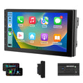Haudio 2 Din Autoradio mit Kabellosem CarPlay & Android Auto, 7 Zoll Touchscreen Autoradio mit Mirror Link,GPS,Sprachsteuerung, SWC/FM/RDS, 25 Sets UI passend für alle Autos, Ohne Rückfahrkamera 2+32G