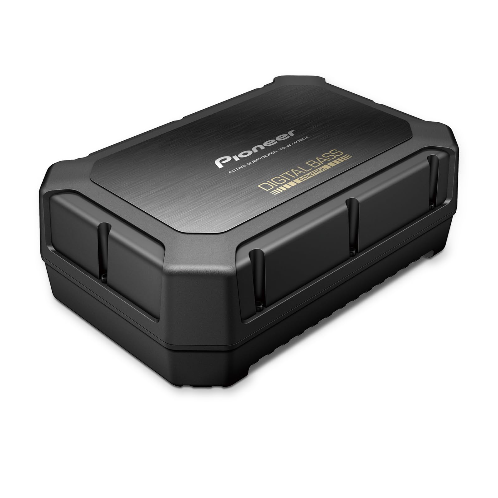 PIONEER TS-WX400DA Class-D Aktivsubwoofer mit digitaler Bassregelung für tiefedynamische Bässe (250 W), 2 frei wählbare Bassmodi, schwarz, 300 x 100 x 200 mm