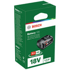 Bosch Ersatz-Akku PBA 18V 2.5Ah W-B (Hohe Kapazität für längere Laufzeit; Kompatibel mit Allen 18V Power for All-Geräten)