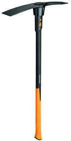 Fiskars Kreuzhacke IsoCore L für grobe Arbeiten auf harten, steinigen Böden, Länge: 91 cm, Gewicht: 3,4 kg, Schwarz/Orange, 1020166