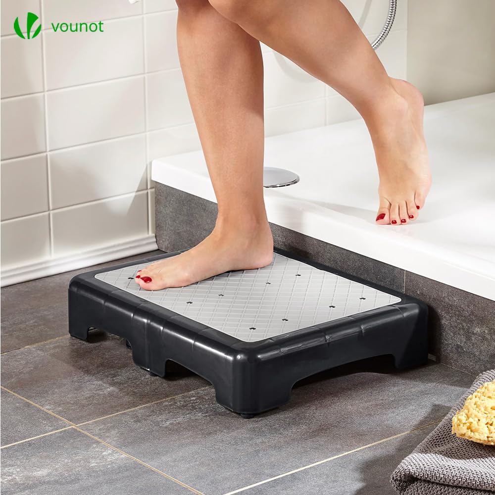 VOUNOT Trittstufe Indoor & Outdoor, rutschfeste und tragbare Fußbank für ältere Menschen, One Step Hocker für Bad, Küche & Türschwellen, Hocker und Aufstiegshilfe