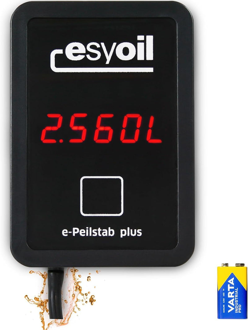 esyoil e-Peilstab: Digitale Füllstandsanzeige für Heizöltank/Öltank | Anzeige in Liter, Zentimeter und Prozent | einfache Montage | kein WLAN erforderlich