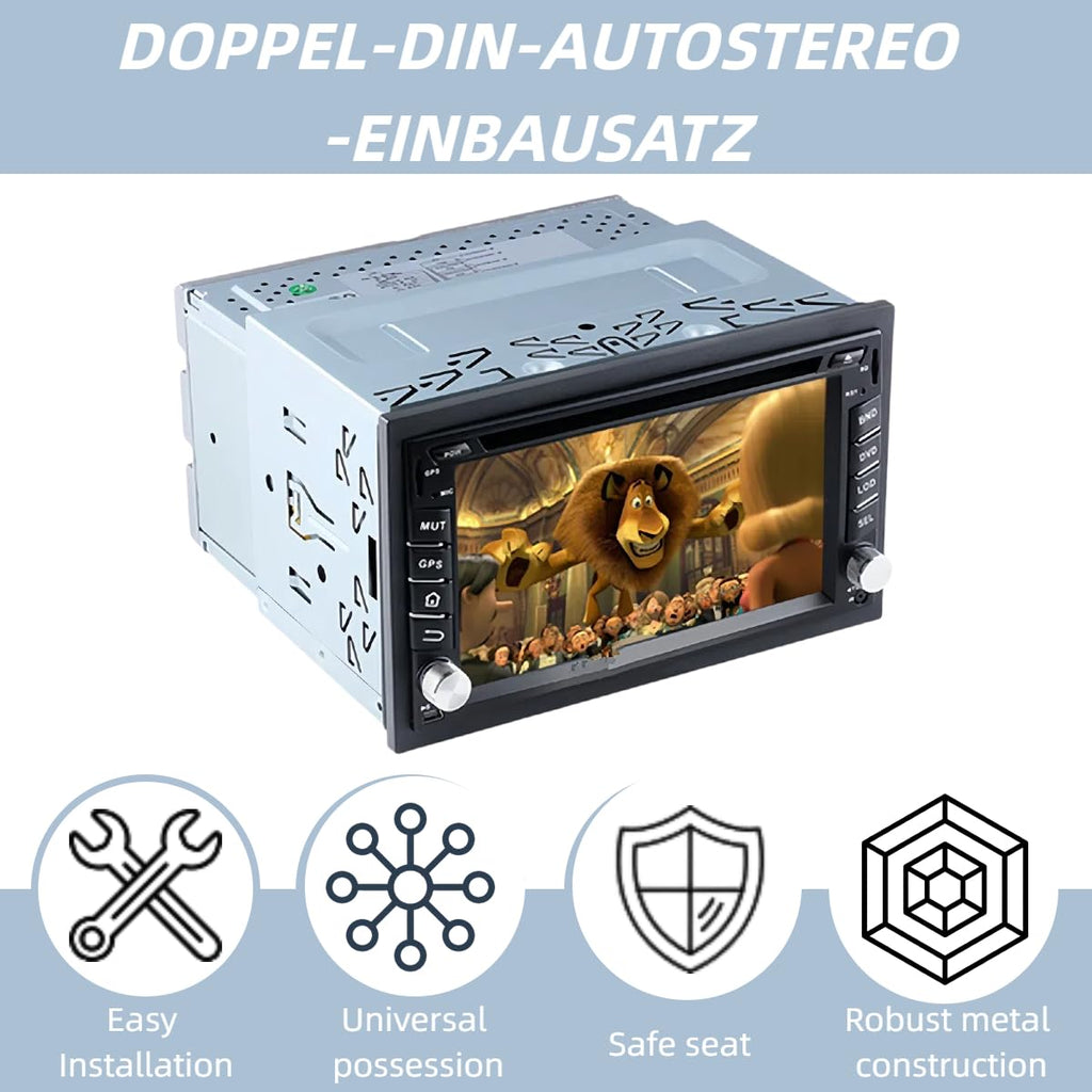 Universal Einbauschacht,Autoradio Doppel DIN Schacht Radio,Doppeldin Montage Rahmen Halterung,Universal Auto Radio Montage Rahmen,Kompatibel für VW Golf Polo Audi Ford Mercedes Peugeot