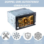 Universal Einbauschacht,Autoradio Doppel DIN Schacht Radio,Doppeldin Montage Rahmen Halterung,Universal Auto Radio Montage Rahmen,Kompatibel für VW Golf Polo Audi Ford Mercedes Peugeot