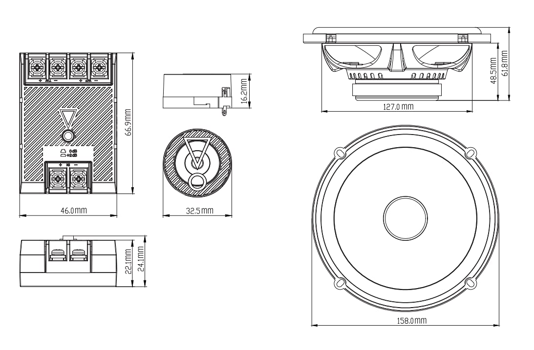JBL Stage3 607C 2-Wege KFZ Soundsystem - 250 Watt Komponenten JBL Pro Sound Auto Lautsprecher Boxen Set mit 16 cm Einbau Autolautsprecher und Hochtöner