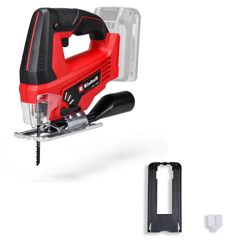 Einhell Akku-Stichsäge TC-JS 18 Li Power X-Change (Li-Ion, 18V, 20 mm Hubhöhe, max. 45° Schrägschnitte, Pendelhubfunktion, werkzeuglose Sägeblattaufnahme, inkl. Sägeblatt, ohne Akku und Ladegerät)