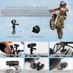 VSYSTO 1080P Tragbare Helmkamera 150° Weitwinkelobjektiv für Motorradhelm 6-lagige Glaslinse Metall Wasserdicht WiFi Nachtsicht DVR Bewegungsrecorder Schleifenaufzeichnung