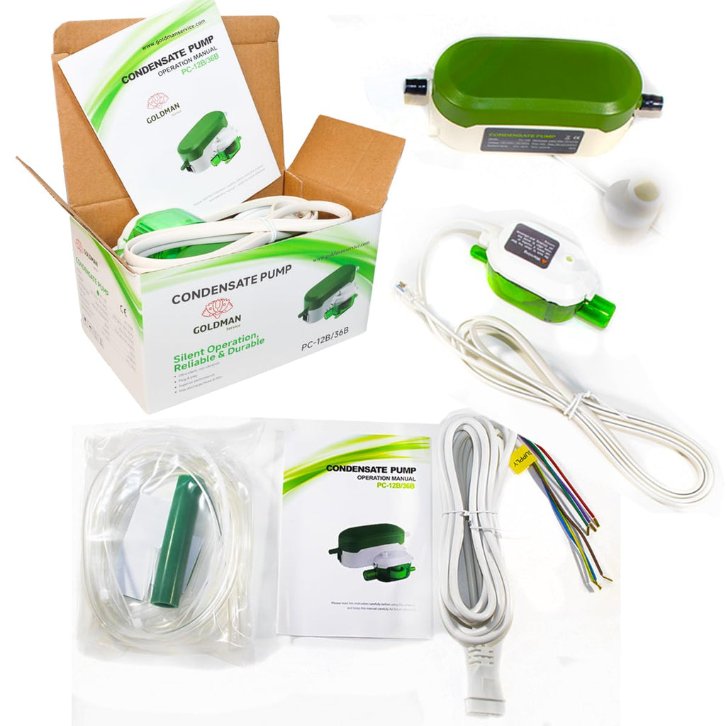 GOLDMAN SERVICE Kondensatpumpe Mini Ultra Silent Automatische Kondensatpumpe für Abfluss und Ablassen von Wasser in der Klimaanlage, Split, Durchfluss 18 Liter/Stunde