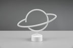 Reality Leuchten LED Tischleuchte Planet R55370101, Kunststoff Weiß, inkl. 1.6 Watt LED