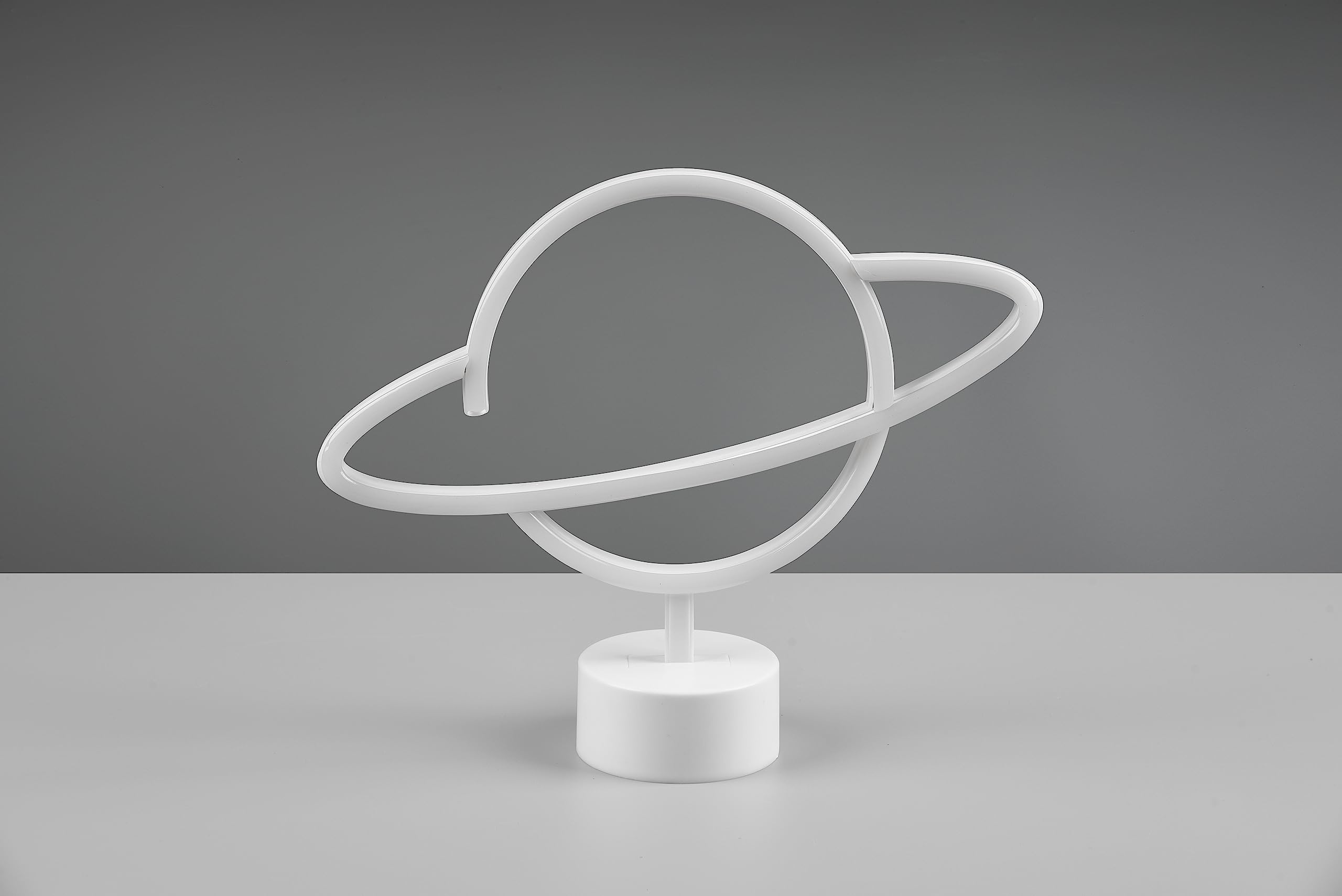 Reality Leuchten LED Tischleuchte Planet R55370101, Kunststoff Weiß, inkl. 1.6 Watt LED
