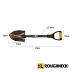 Roughneck Gorilla Scharfkantige Mikroschaufel, Robustes Rundblatt, kurzer Stiel zum Schneiden, Graben und Öffnen von Schüttgutsäcken in kleinen, kompakten Räumen – 690 mm (27 Zoll)