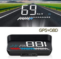 Head Up Display Auto HUD Anzeige OBD2 & HUD GPS Anzeige, iKiKin 3,5 Zoll Kopf-Display, Tachometer, Auto Tachometer, Motorgeschwindigkeit Sicherheitsalarm