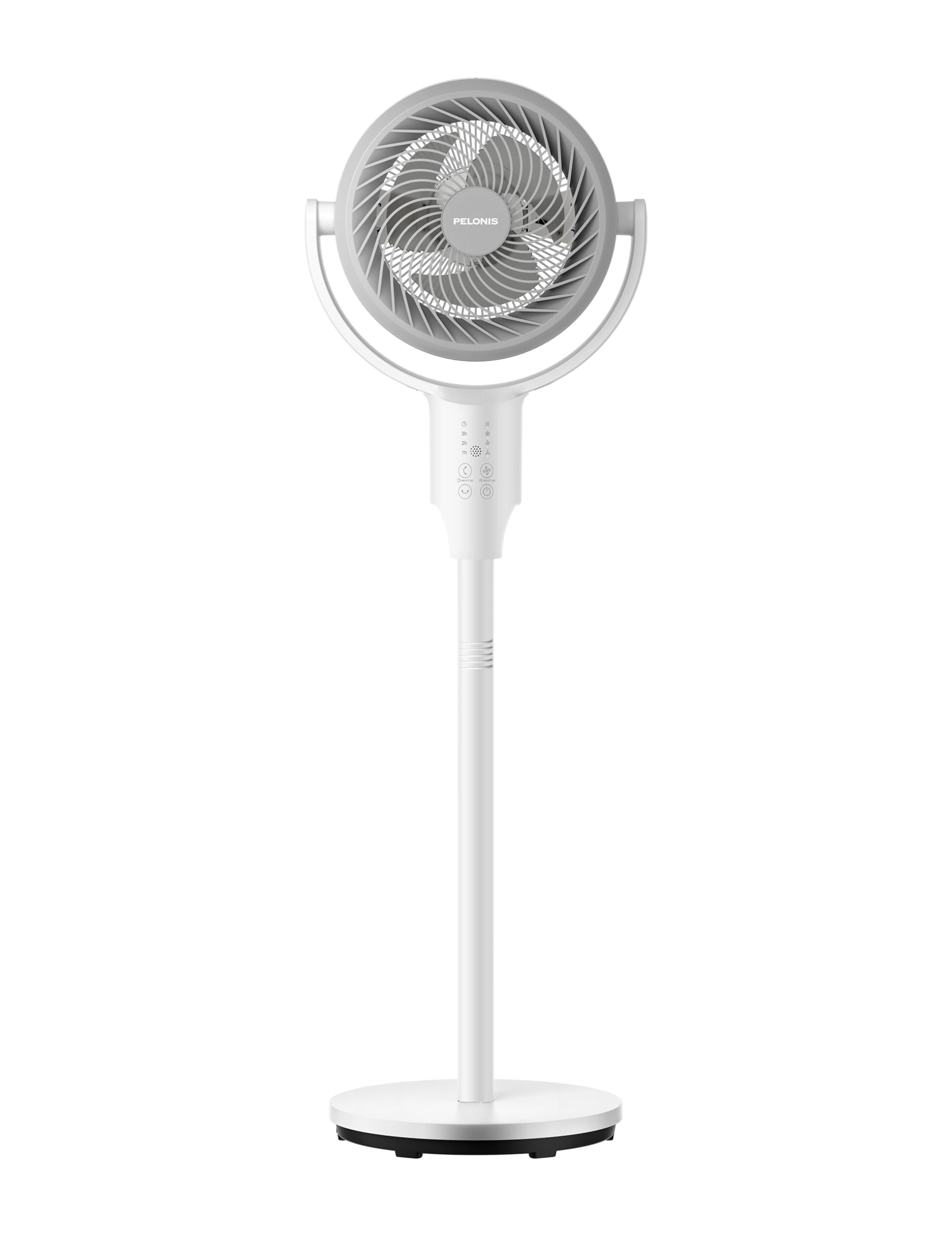 Pelonis Leiser Standventilator, 2-In-1 Standventilator mit Fernbedienung, 1500m³/h Luftvolume Luftzirkulator Fan 110CM Höhe 3-Geschwindigkeit 135°+90° Omni-direktional Oszillierend Ventilator