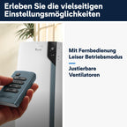 De'Longhi Pinguino PAC EX105 Mobiles Klimagerät mit EcoRealFeel-Technologie, 10.000 BTU/h, für Räume bis 100m³, Entfeuchtungs- & Ventilationsfunktion, 24h-Timer, Energieeffizienzklasse A+++, Weiß